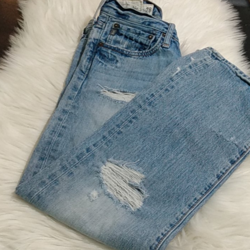 Abercrombie and Fitch trendy distressed jeans